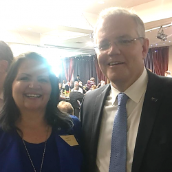 Jackie with Scott Morrison, Current PM of Australia